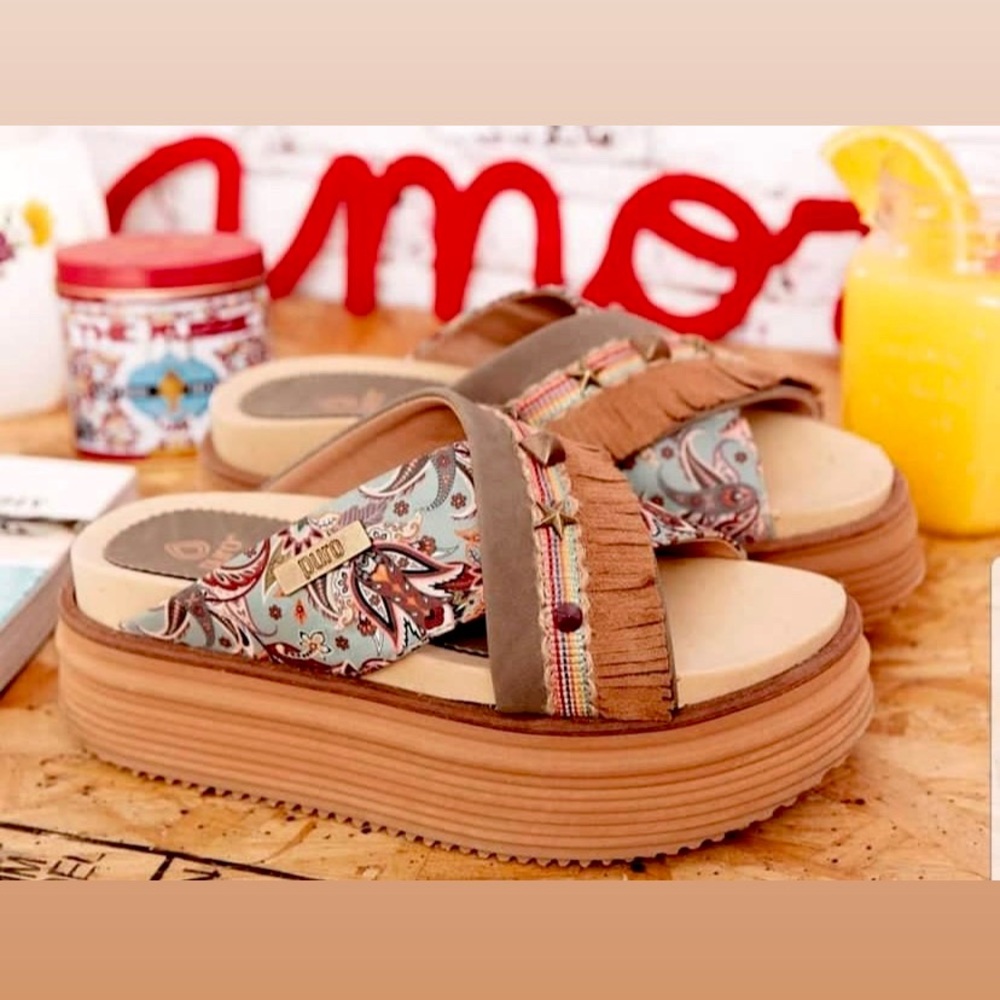 Kali Bamboo Platform Sandal